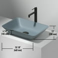 thumbnail image 4 of VIGO Matte Shell Sottile Metallic Glass 18 in. L x 13 in. W x 4 in. H Rectangular Vessel Bathroom Sink, 4 of 10