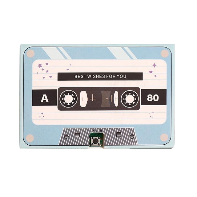 Voice Recordable Greeting Card, Voice Recording Cassette Tape Gift, Valentines Day Recordable GreetingCard, 60 Seconds Message Recorder Customizable Sound Greeting Card for Couple