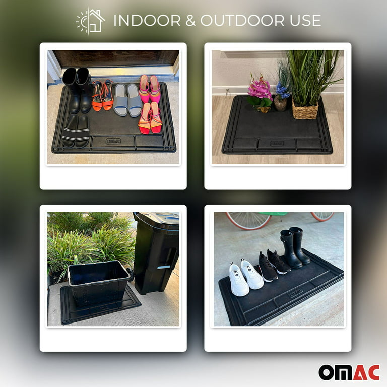 Anxingo Home Boot Tray Black Shoe Border Mat Heavy Duty Floor for Indoor  Outdoor Pet Feeding Mat Rubber Shoe Mat-Trash Can Mat-Water Cooler Mat-Wet