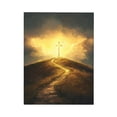 thumbnail image 2 of CozyNet Path To Glowing Cross On Hill Illuminated By Soft Golden Light Of Divine Grace Wall Art Prints With Frame Canvas Perfect for Living Room & Bedroom, Ready to Hang, Wall Decor 12"x16", 2 of 10