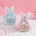 thumbnail image 7 of Easter Bunny Gift Bags,Rabbit Ear Velvet Bags with Drawstrings,Reusable Rabbit Drawstring Treat Bag ,6.7 Inch Bunny Gift Pouches Party Favors for Basket Party Supplies Candy Treat Jewelry(Blue1), 7 of 7