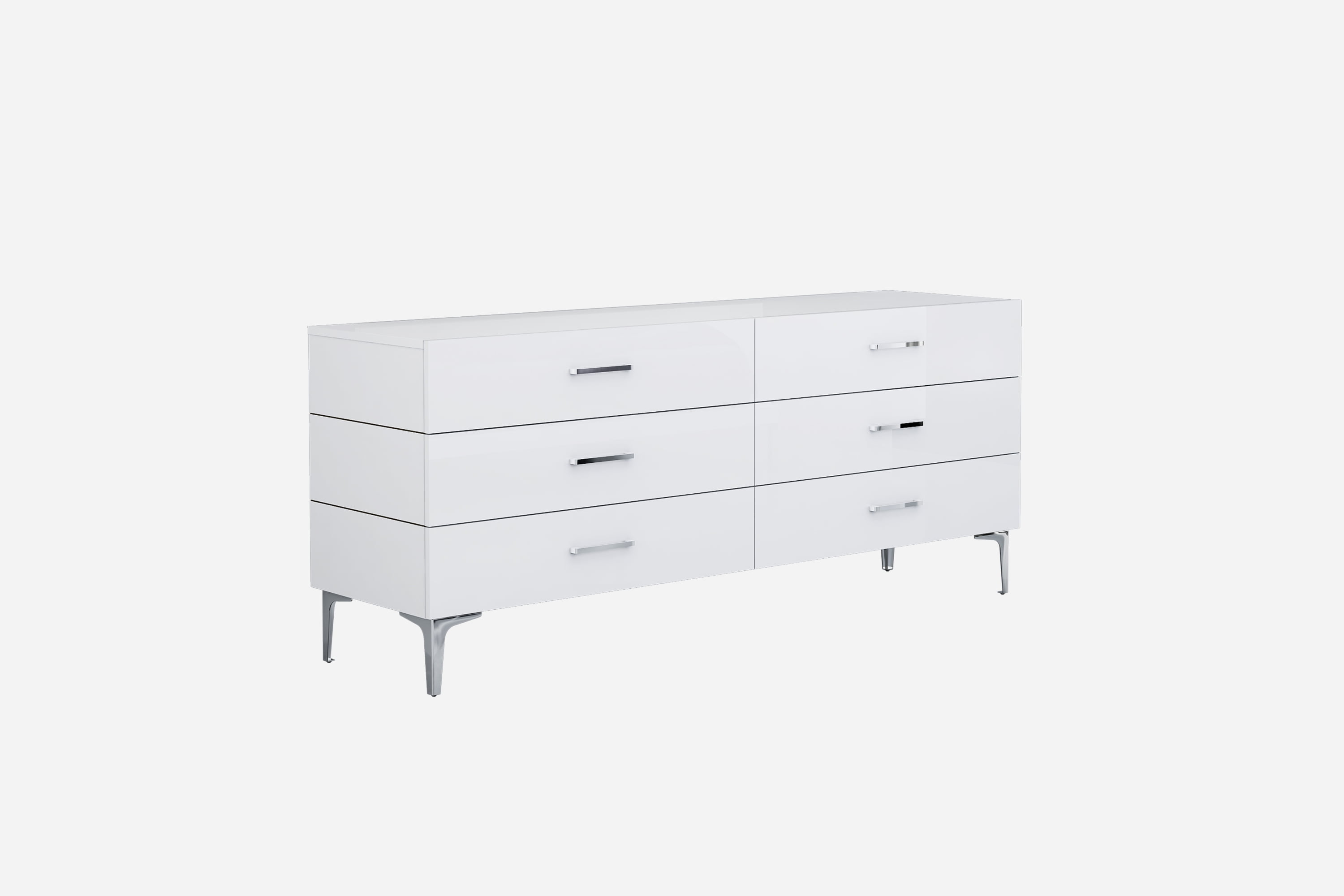 Whiteline Modern Living White Diva Contemporary High Gloss Lacquer