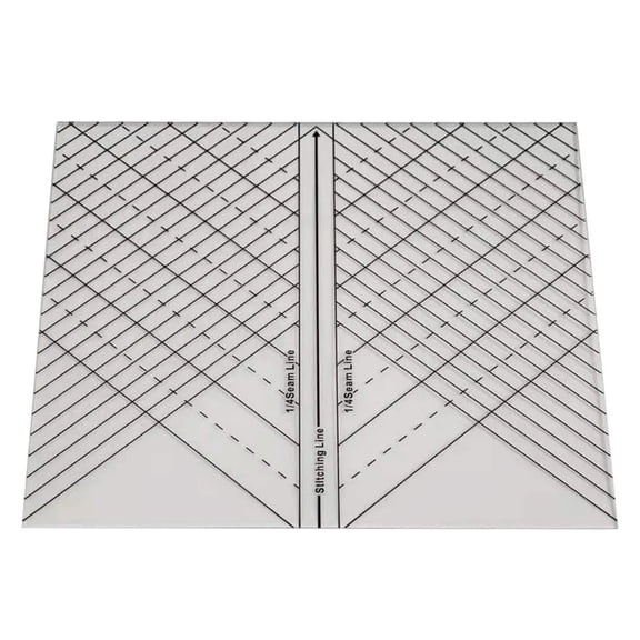 Multifunctional Transparent Sew Straight Ruler Quilting Stencil Ruler Stitching Ruler Clearly Stiching Lines for Tailors