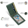 thumbnail image 6 of Serman Brands Slim Wallets for Men | Money Clip | RFID Blocking with Front Pocket | Men Bifold | Leather Wallet | Alpine Green, 6 of 6