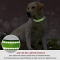 thumbnail image 4 of YSTINNG Reflective Dog Collar with Buckle Adjustable Safety Nylon Collars for Small Medium Large Dogs, Grass Green XS YD72-065, 4 of 7