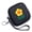 Black, variant on Women's Genuine Leather Style Flower Coin Purse, Ultra-Thin Wristlet Pouch with Keychain, Black