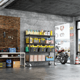 thumbnail image 5 of IZEUK 4-Tier Adjustable Heavy Duty Metal Storage Garage Shelf, Wide Utility Rack for Basement Warehouse, 47.2" W x 17.7" D x 62.6" H, 1400lbs, Black, 5 of 7