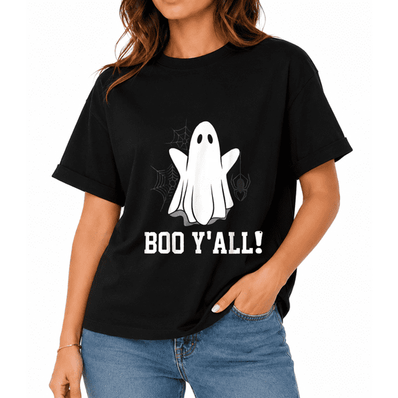 Lady Halloween T-shirt - 100% cotton material, with funny text on the front.