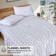 thumbnail image 4 of RUVANTI Organic Flannel Sheets Queen Size - 100% Cotton Double Brushed Bed Sheet Set - Deep Pocket 16 Inches - All Seasons Breathable, Extra Soft, Warm & Cozy - 4 Pieces - Reindeer Rush, 4 of 8