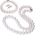 thumbnail image 2 of QIQUWOHUL Pearl Necklace Pendant Three Piece Box Bead Jewelry Set For Women Freshwater Pearl Stud Earrings + Necklace + Bracelet Mother's Day Birthday For, 2 of 4