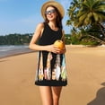 thumbnail image 3 of Picia Coffee Gnome (2) Print Women’s Sleeveless Midi Swing Dress – A-Line Pleated Tank Sundress, Comfortable and Flowy T-Shirt Dress, 3 of 7