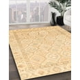 thumbnail image 2 of Ahgly Company Tapis d'Intérieur Rond Abstrait Jaune Soleil Oriental, 8 Pieds Rond, 2 of 6