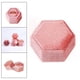 thumbnail image 3 of Estuche de caja de anillo hexagonal, organizador de anillos, caja de terciopelo, joyero de terciopelo para propuesta, aniversario, niñas, regalos de San Valentín EstiloC-Rosa Sunnimix Titular de anillos, 3 of 8