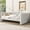 White, variant on EUROCO Queen Size Upholstered Daybed with Twin Trundle, No Box Spring Needed, Velvet Sofa Bed for Guest Room/Living Room, Gray