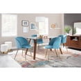thumbnail image 5 of LumiSource Gold Steel, Light Blue Velvet Fran Chair - Set of 2, 5 of 12