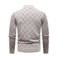thumbnail image 4 of Men's knitted top,sweater, long-sleeved pullover with zipper, pure color stand collar spring and autumn jacket, 4 of 7