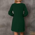 thumbnail image 3 of Womens Fall and Winter Fashion Dresses Sexy Slim Package Round Neck Long Sleeve Winter Knit Sweater Dress 2024, 3 of 4