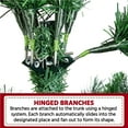 thumbnail image 6 of Alden Design 7.5ft Pre-lit Frosted Artificial Christmas Tree with Pinecones, Green, 6 of 8