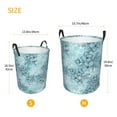 thumbnail image 6 of YFYANG Waterproof Laundry Hamper, Retro Floral Texture Pattern Laundry Basket Oxford Fabric with Handle Foldable, M, 6 of 8