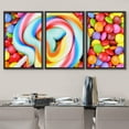 thumbnail image 3 of wall26 Framed Canvas Print Wall Art Set Variety of Rainbow Candy Food Dessert Photography Realism Contemporary Scenic Colorful Multicolor for Living Room, Bedroom, Office - 16"x24"x3 BLACK, 3 of 5