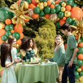 thumbnail image 4 of Kit de guirnaldas con forma de arco con forma de globo, 127 unidades, naranja, verde y oro, 4 of 7