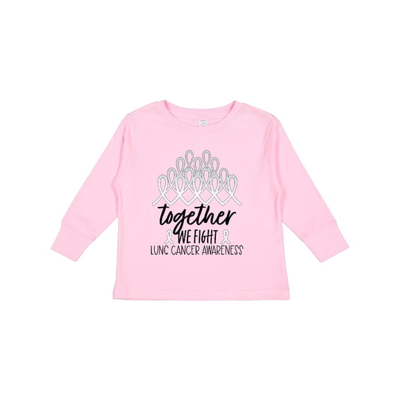Inktastic Together, We Fight Lung Cancer Awareness Boys or Girls Long Sleeve Toddler T-Shirt