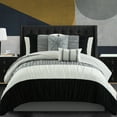 thumbnail image 3 of Faye 9 or 7 Piece Comforter Ruched Color Block Bed In A Bag, 3 of 9