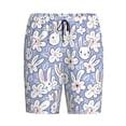 thumbnail image 3 of Yiaed Rabbit And Floral for Men's Soft Sleep Pajama Short Lounging Pajama Shorts-XX-Large, 3 of 8