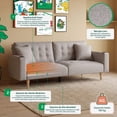 thumbnail image 3 of Sofá Cama Makora Maxim Gris Claro Lino 3 Posiciones con Soft Foam Reclinable, 3 of 10