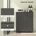 thumbnail image 6 of HOMCOM Tilt Out Laundry Hamper, Laundry Hamper Cabinet with 2 Baskets, Laundry Cabinet Bathroom Storage Cabinet with 2 Drawers, Black, 6 of 9