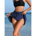 thumbnail image 6 of Swim Skirts for Women High Waisted Belly Control Bikini Swimming Skirts with Built in Panties and Pockets, 6 of 7