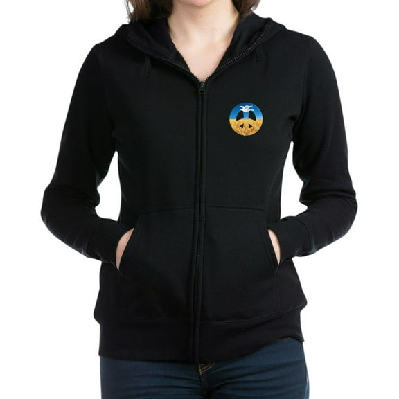 CafePress - Peace In Ukraine Women's Zip Up Hoodie - Women's Zip Hoodie