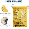 thumbnail image 2 of Summer Garden Flag Bee and Sunflower Design Double Sided Outdoor Yard or Porch Decor 12x18 Inch Yellow Flower Flag, 2 of 6