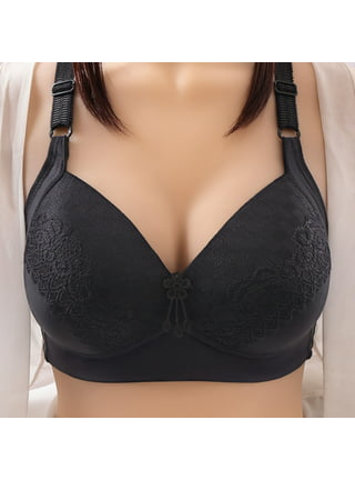 Tagold Fall Clothes for Womens Wireless Bras,Women Solid Underwear Sexy Small  Breasts Push Up Detachable Double Shoulder Straps Underwire Bra 