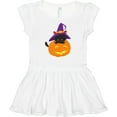 thumbnail image 3 of Inktastic Black Cat, Pumpkin, Cat With Witch Hat, Halloween Girls Baby Dress, 3 of 5