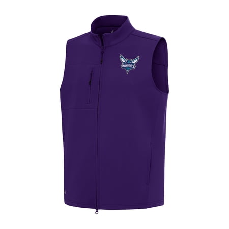 Men s Antigua Purple Charlotte Hornets Demand Full-Zip Vest
