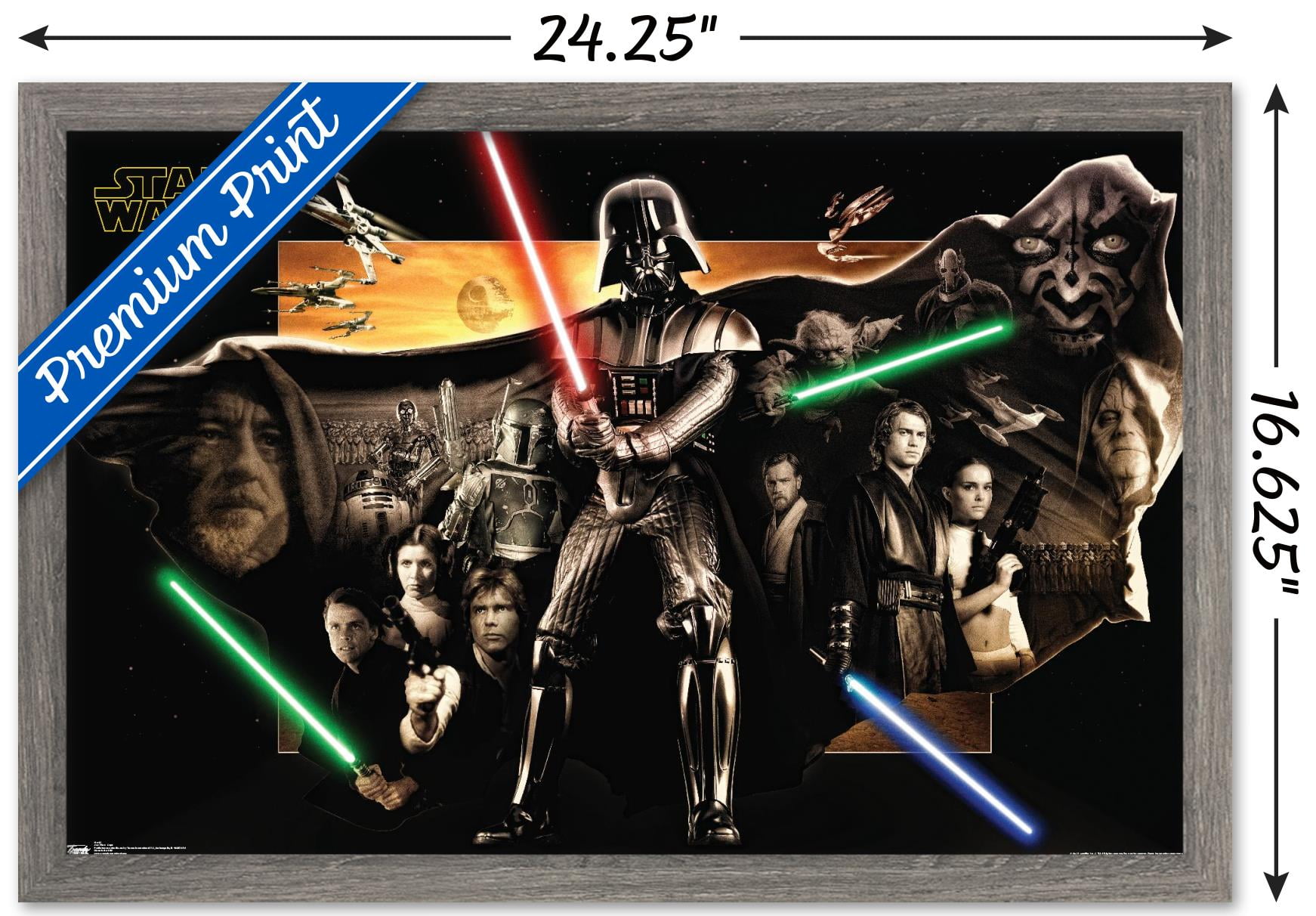Star Wars: Saga - Cape Wall Poster, 14.725" x 22.375", Framed