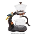 thumbnail image 6 of Kungfu Glass Tea Set, Semi-Automatic Teapot with Infuser for Home Office Tea Alone and Table Decor, Chinese Heat-Resistant Lazy Teapot Set (Clear), 6 of 7