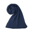 thumbnail image 1 of INSPIRE CHIC Women's Rectangle Shape Winter Warm Long Knitted Scarf Dark Blue 200x30cm/79x12', 1 of 5