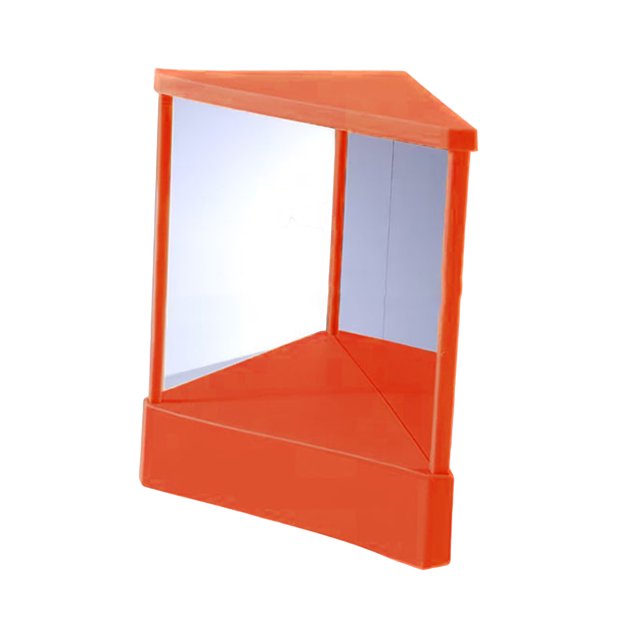 Limorve Non-Reversing True Makeup Mirror High Clarity Desktop Vanity Mirror Men Women Precision True Image Inverted Standing Cosmetic Mirror Orange L