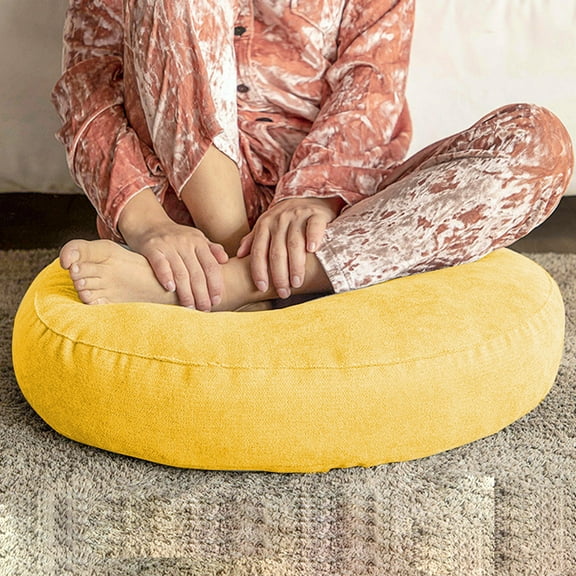 Round Floor Pillows Cushions,Meditation Floor Round Pillow,Large Floor Pillow for Adults and Kids,Futon Cushion Mat for Living Room,Sofa,Bedroom,Balcony (16.5*16.5 Inch, 10PCS)
