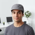 thumbnail image 3 of Jiibva Cloth Work Hat Chic Food Service Work Wear Cooking Hygienic Cap Smoke-proof Dust Breathable Mesh Chef Hat Hotel Restaurants, 3 of 7