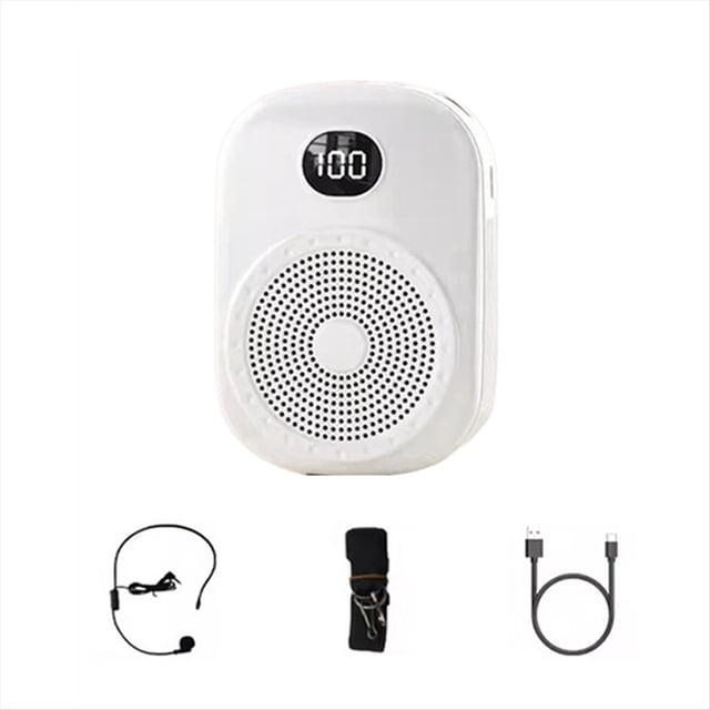 Amplificador de Voz Inalámbrico Altavoz de Voz Personal Portátil Multifuncional con Pantalla de Micrófono para Profesores Speech B