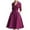 Purple, variant on Women's Maxi Dress Long Sleeve V-Neck Waist Defining Solid Color Elegant Dress for Spring Fall Casual,Purple,XL