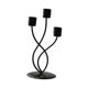 thumbnail image 2 of Candelabro de 3 brazos Macarena decoración del hogar negro, 2 of 8