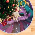 thumbnail image 5 of Coolnut Mardi Gras Christmas Tree Skirt Tree Skirt for Holiday Party Home Christmas Day Ornaments36", 5 of 6