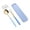 C1_Case+Spoon+Chopsticks Blue 9.3", variant on WUXIAB Portable Travel Utensils Set,White Case+Spoon+Chopsticks,Reusable Camping Utensils,Stainless Steel Silverware,Travel Utensils With Case,Portable Reusable Cutlery Set,Eco On-The-Go Utensils