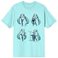 thumbnail image 1 of Hatsune Miku Band Light Blue Adult T-Shirt, 1 of 2