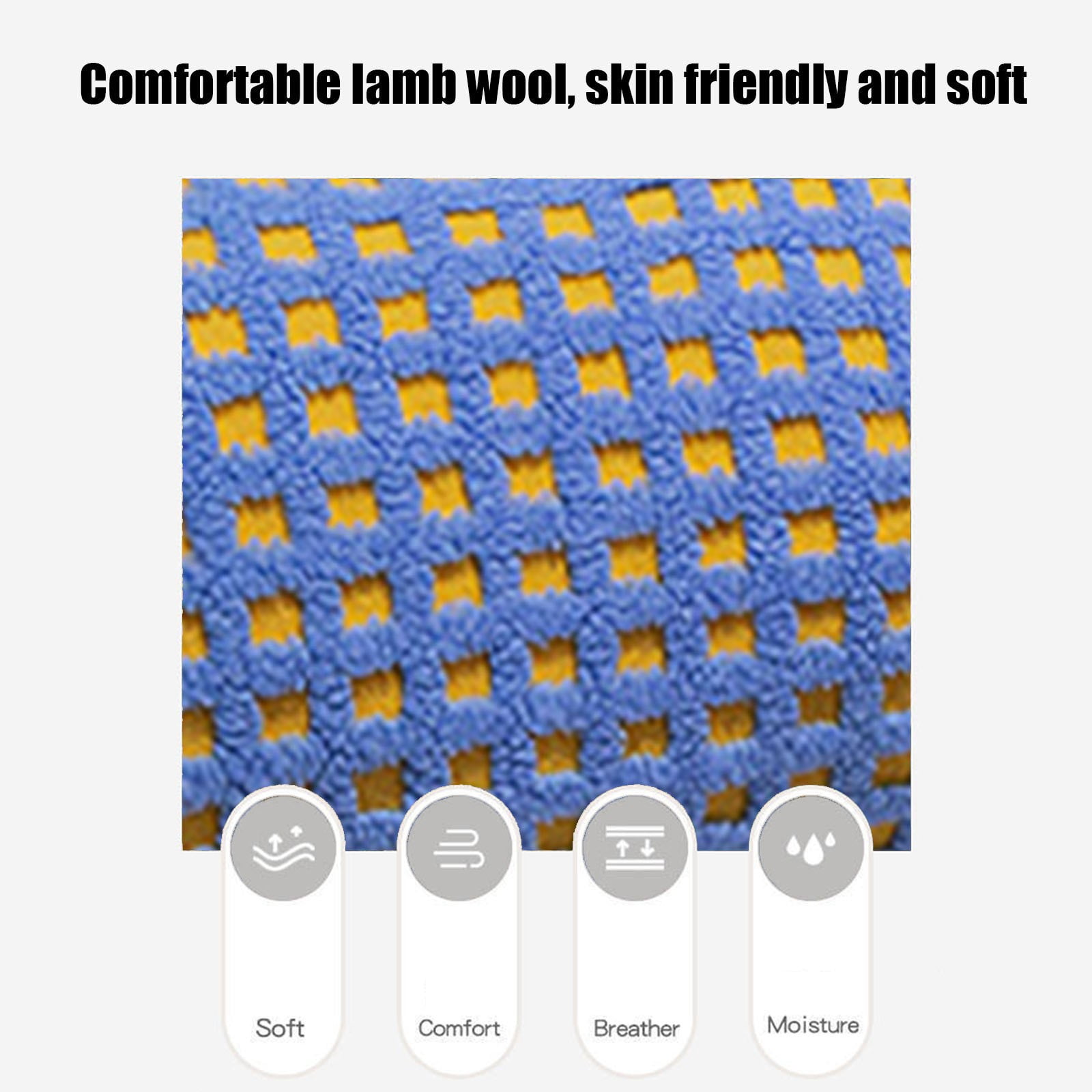 Coollooc Bed Pillow Long Round Body Pillow for Adults with Removable Velvet Cover Decorative Pillow Long Sofa/Couch Pillow Support Pillow for Neck Leg Bed Pillow(Blue)
