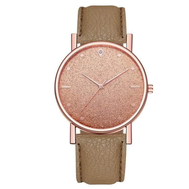 Clearance Sale Sfonq Mothers Day Gift for Grilfriend ,Womens Watches Luxury Watches Quartz Watch Stainless Steel Dial Casual Bracele Watch,Brown Buy 2 Save 10%